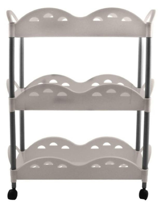 CARRELLO DA CUCINA GIOIA IN COLORE TORTORA CON 3 CESTELLI