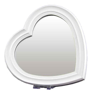 SPECCHIO A CUORE 40X40CM IN COLORE BIANCO