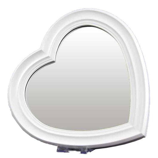 SPECCHIO A CUORE 40X40CM IN COLORE BIANCO