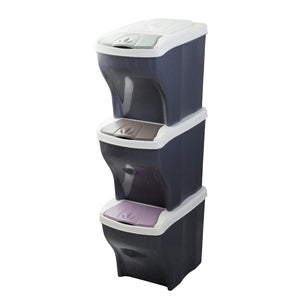 BAMA PATTUMIERA POKER TRIS PER RACCOLTA DIFFERENZIATA 20LT 3PZ