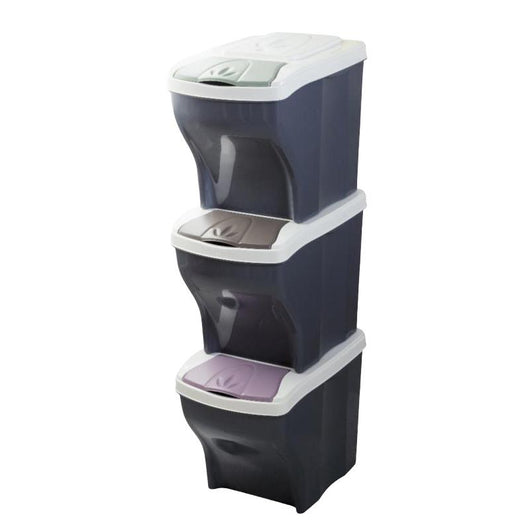 BAMA PATTUMIERA POKER TRIS PER RACCOLTA DIFFERENZIATA 20LT 3PZ