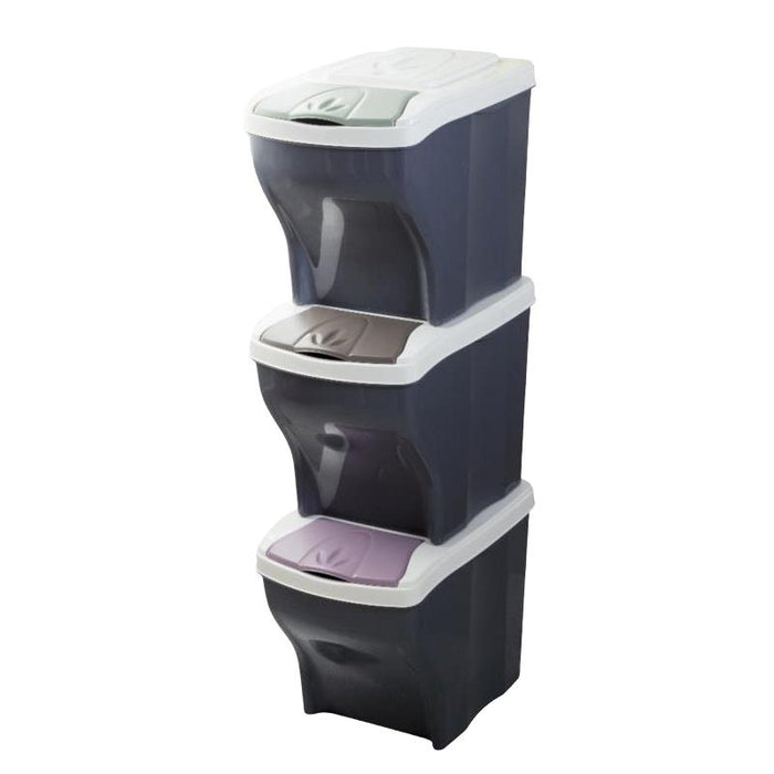 BAMA PATTUMIERA POKER TRIS PER RACCOLTA DIFFERENZIATA 20LT 3PZ