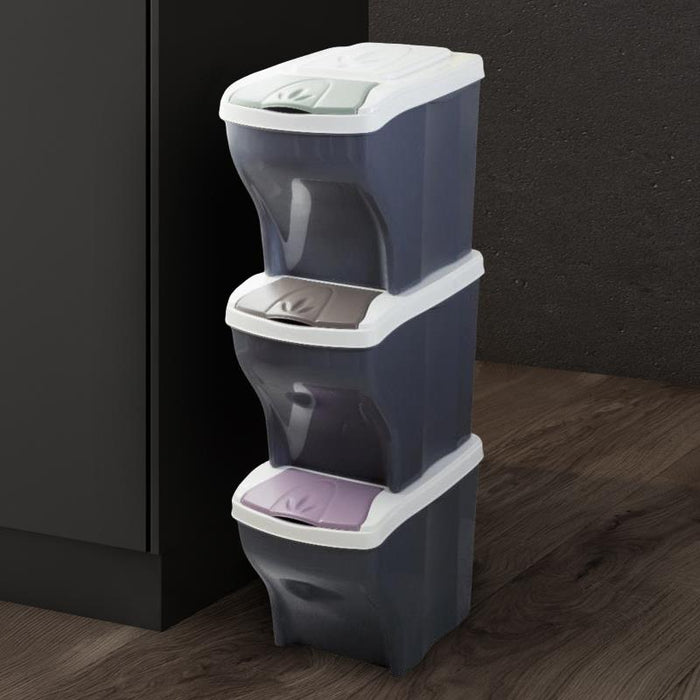 BAMA PATTUMIERA POKER TRIS PER RACCOLTA DIFFERENZIATA 20LT 3PZ