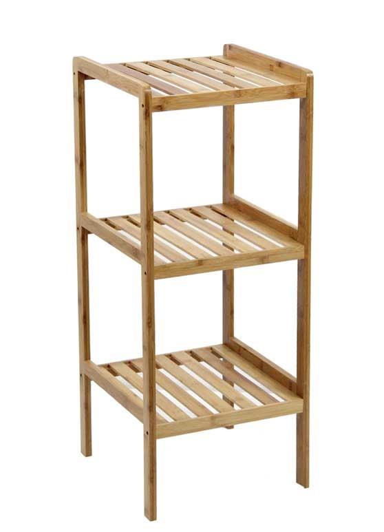 BAMBOO SCAFFALE NATURAL A 4 RIPIANI 34 X 33 X 78 CM LEGNO NATURALE