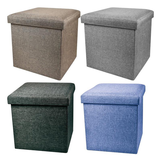 MAURY S POUF CONTENITORE CANVAS 38X38X38 CM IN COLORE ASSORTITO