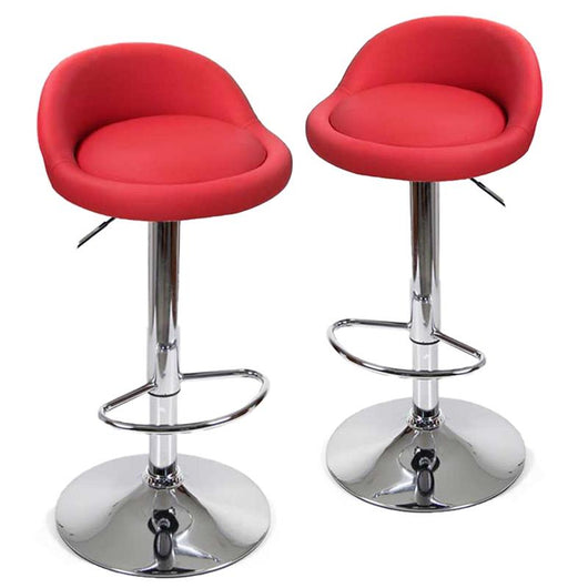 SGABELLO PARIGI CON SEDUTA IMBOTTITA 38 X 68/89 CM IN COLORE ROSSO