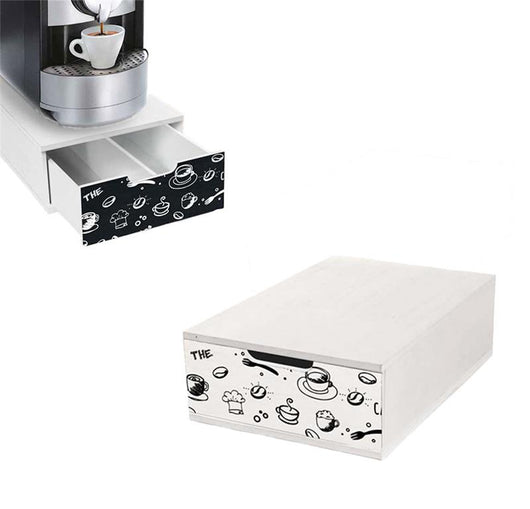 CASSETTO PER CAFFÈ PORTA CIALDE CON DIVISORIO 22X32X10CM IN COLORE ASSORTITO