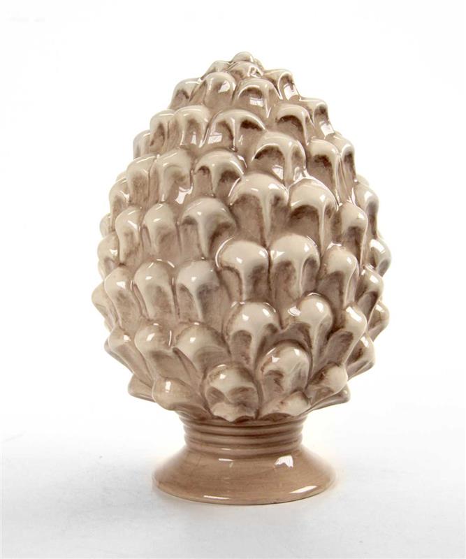 PIGNA COLORE ANTICATO IN CERAMICA IDEA ARREDO 14X14X22 CM DA TAVOLO ARTIGIANI D'ORIENTE