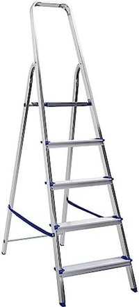 SCALA PIUMA 5 GRADINI IN ALLUMINIO CON PORTATA 100KG