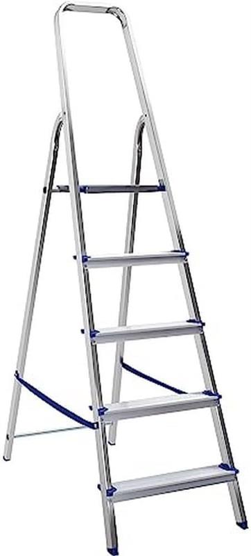 SCALA PIUMA 5 GRADINI IN ALLUMINIO CON PORTATA 100KG