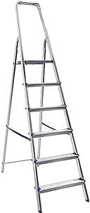 SCALA PIUMA 6 GRADINI IN ALLUMINIO CON PORTATA 100KG