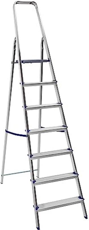 SCALA PIUMA 7 GRADINI IN ALLUMINIO CON PORTATA 100KG