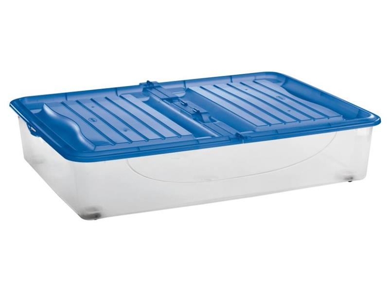 BOX SOTTO LETTO CON RUOTE 80X60X17CM IN COLORE OCEANO