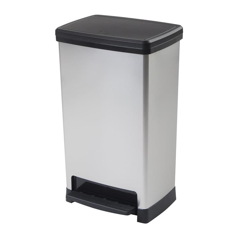 PATTUMIERA A PEDALE ELITE CON CAPIENZA DA 50LT COLORE GRIGIO E ANTRACITE