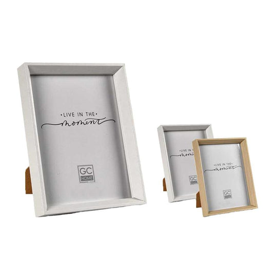 CORNICE PORTAFOTO 20X25 CM CON SUPPORTO POGGIA TAVOLO IN MDF 2 COLORI ASSORTITI