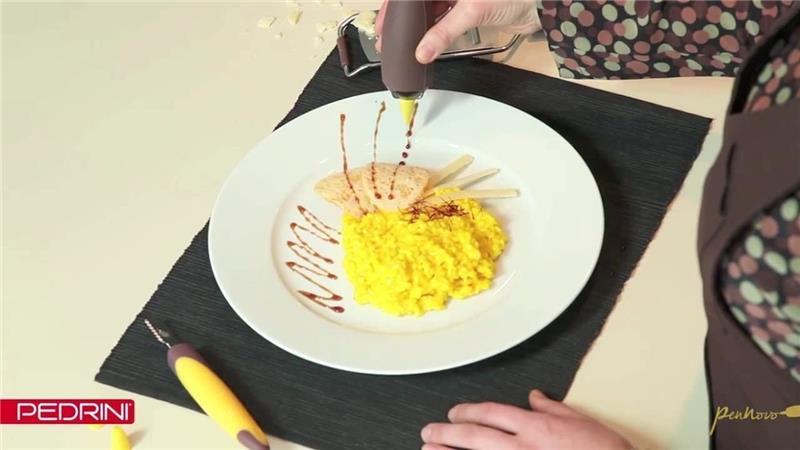 PEDRINI PENNA DECORATRICE DOLCI CON 6 BECCUCCI PER CAKE DESIGN 26X12X5 CM