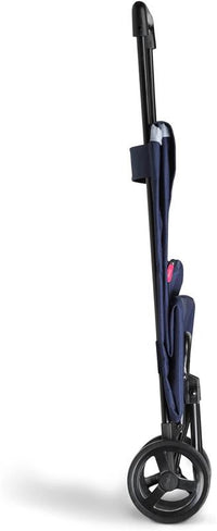 GIMI ARGO I CARRELLO PORTASPESA LEGGERO CAPIENZA DA 42 TASCA FRONTALE CON ZIP ANTIPIOGGIA  94HX30X36 CM BLU