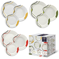 MAURY'S PIATTI 9 PZ SPOT COLORE  GIALLO/ROSSO/VERDE