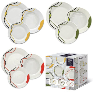 MAURY'S PIATTI 9 PZ SPOT COLORE  GIALLO/ROSSO/VERDE