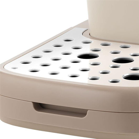 TOGNANA MACCHINA CAFFÈ ESPRESSO CHAMPAGNE PLASTICA-ACCIAIO INOX BEIGE LINEA IRIDEA  17,5 X 30,5 X 32,5 CM