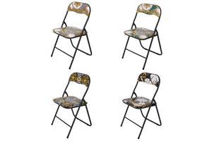 SEDIA PIEGHEVOLE SIBILIA CON DECORO BAROCCO SALVASPAZIO RICHIUDIBILE