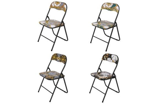 SEDIA PIEGHEVOLE SIBILIA CON DECORO BAROCCO SALVASPAZIO RICHIUDIBILE