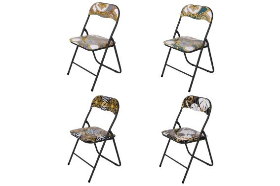 SEDIA PIEGHEVOLE SIBILIA CON DECORO BAROCCO SALVASPAZIO RICHIUDIBILE