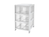 CASSETTIERA 3 CASSETTI ALTI MODELLO BAMBU COLORE BIANCO 39.5 X 38.5X 67H CM