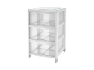 CASSETTIERA 3 CASSETTI ALTI MODELLO BAMBU COLORE BIANCO 39.5 X 38.5X 67H CM