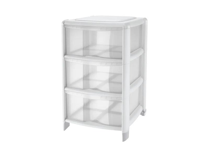 CASSETTIERA 3 CASSETTI ALTI MODELLO BAMBU COLORE BIANCO 39.5 X 38.5X 67H CM