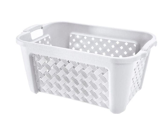 PORTA BIANCHERIA ARIANNA DA 35LT IN COLORE BIANCO 37.5X27.5X H47 CM