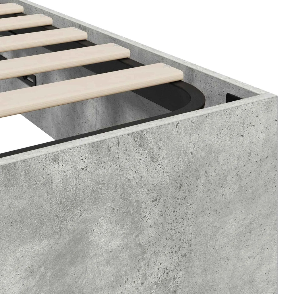 Letto ottomano Grigio Cemento 160 x 200 cm Legno ingegnerizzato 3409216