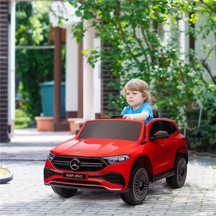 MACCHINA ELETTRICA PER BAMBINI 3-8 ANNI CON TELECOMANDO, FARI E CLACSON, ROSSA E NERA