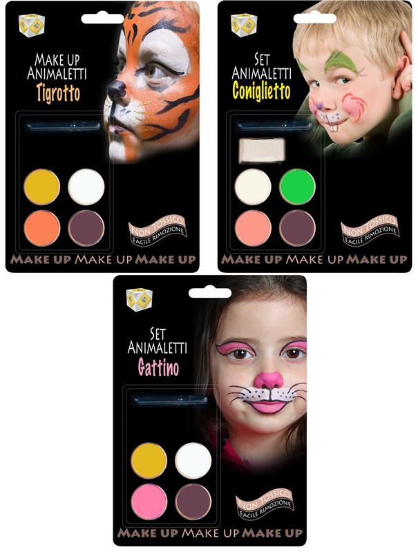 MAKE UP DI CARNEVALE ANIMALETTI COLORI ASSORTITI