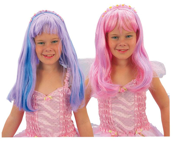 PARRUCCA DI CARNEVALE DA FATINA BAMBINA IN COLORI ASSORTITI