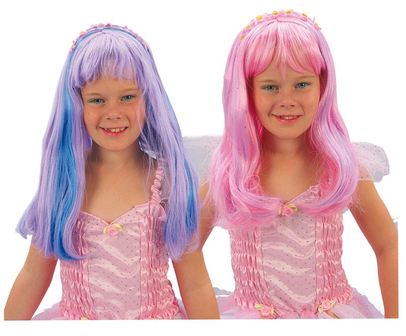 PARRUCCA DI CARNEVALE DA FATINA BAMBINA IN COLORI ASSORTITI