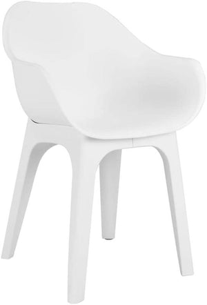 GHIBLI SEDIA POLTRONA IN PLASTICA 55 X 50,5 X H81 CM BIANCA