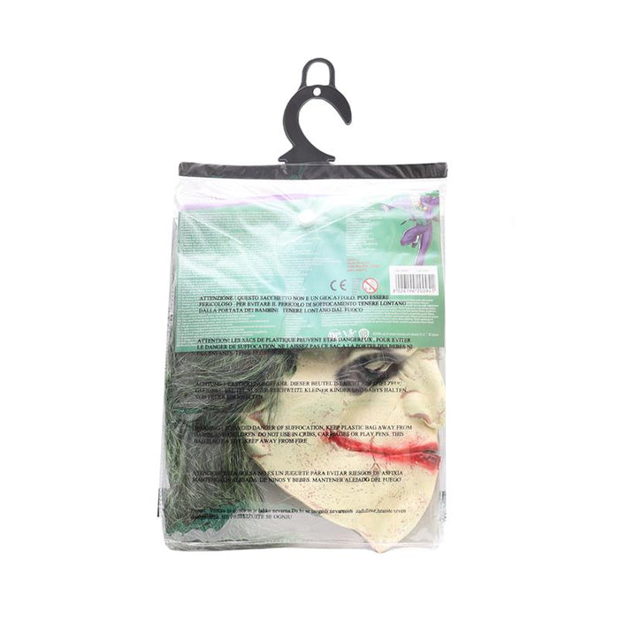 MASCHERA THE JOKER PER ADULTI CON CAPELLI TAGLIA UNICA