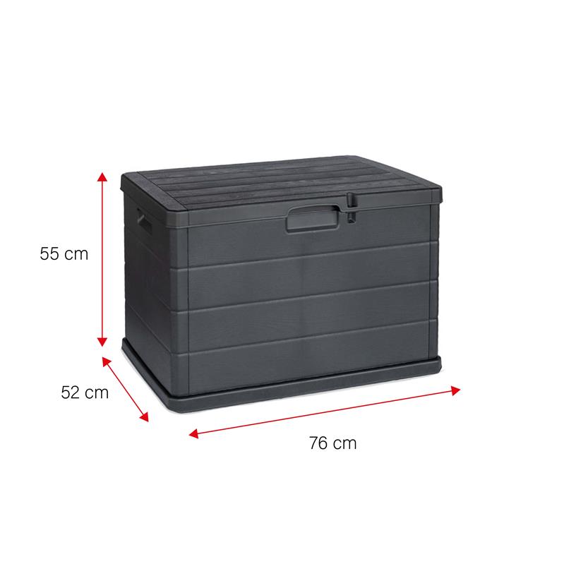 MAURY'S BAULE CASSAPANCA 170 LT DA ESTERNO IN RESINA 78LX55PX52H CM ANTRACITE