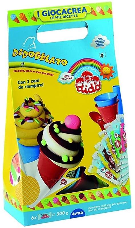 DIDÒ GIOCACREA GELATO SET PONGO FORMINE ACCESSORI GELATAIO 12 PZ