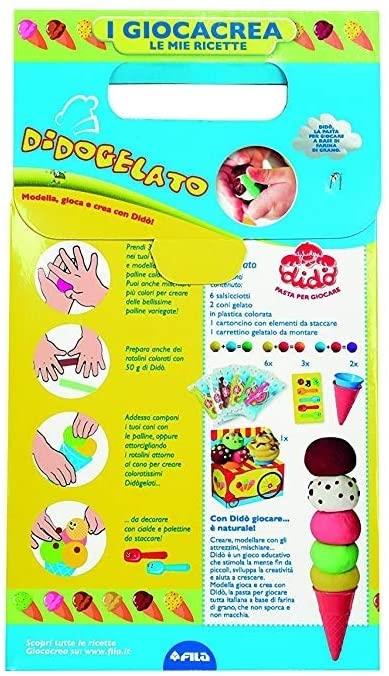 DIDÒ GIOCACREA GELATO SET PONGO FORMINE ACCESSORI GELATAIO 12 PZ