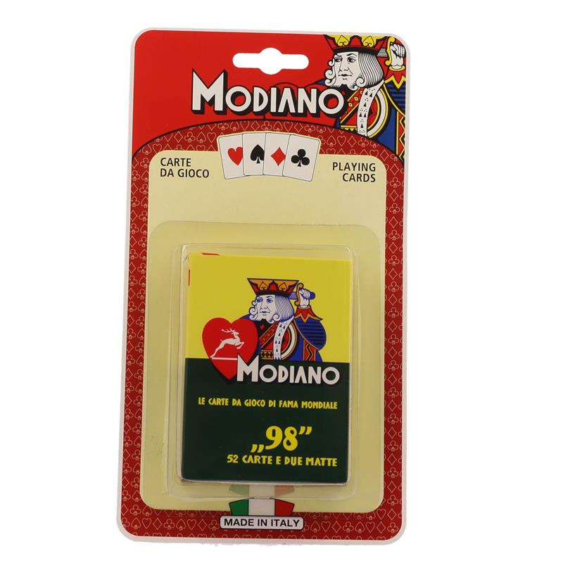 CARTE DA GIOCO MODIANO DA POKER COLORE ROSSO IN CONFEZIONE DA 52 CARTE