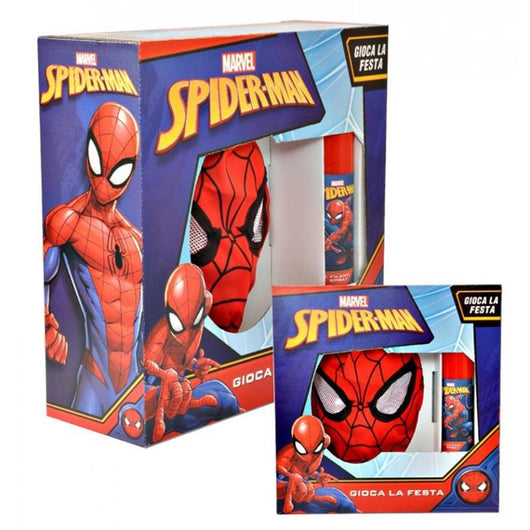 KIT PARTY SPIDERMAN PERSONAGGIO MARVEL SET MASCHERA PIÙ STELLE FILANTI PER CARNEVALE DA BAMBINO