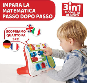 CHICCO ABACO NUMERI & SOMME GIOCO EDUCATIVO PER BAMBINI MATEMATICO IN 4 LINGUE PER IMPARARE NUMERI E SOMME ANNI 6 ANNI