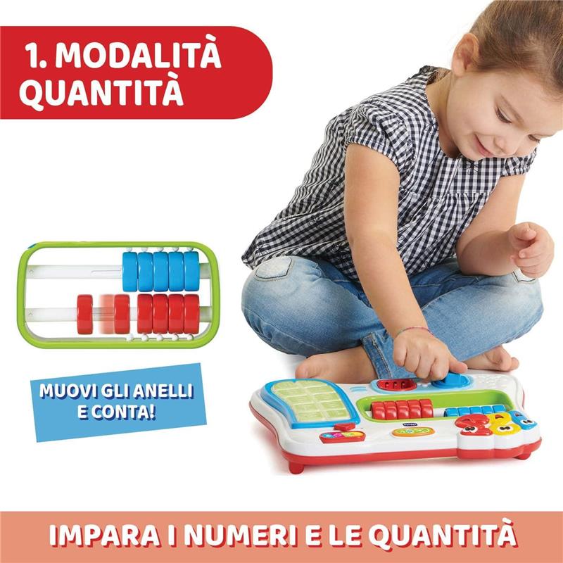 CHICCO ABACO NUMERI & SOMME GIOCO EDUCATIVO PER BAMBINI MATEMATICO IN 4 LINGUE PER IMPARARE NUMERI E SOMME ANNI 6 ANNI