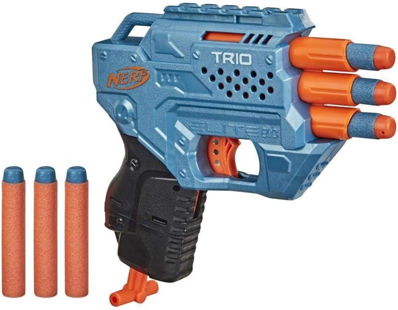 NERF ELITE 2.0 TRIO SD-3 BLASTER 6 FRECCETTE SABBIATURA A 3 BARILOTTI 8+ ANNI