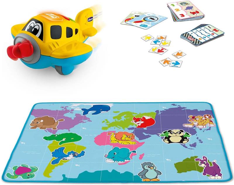 CHICCO TAPPETO GIOCO EVOLUTIVO LE AVVENTURE DI CODY PROGRAMMAZIONE E AL CODING TAPPETO BAMBINI CAMERETTA110X80  2-6 ANNI