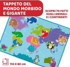 CHICCO TAPPETO GIOCO EVOLUTIVO LE AVVENTURE DI CODY PROGRAMMAZIONE E AL CODING TAPPETO BAMBINI CAMERETTA110X80  2-6 ANNI