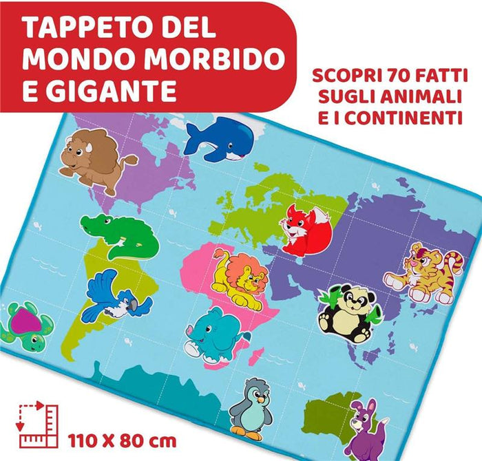 CHICCO TAPPETO GIOCO EVOLUTIVO LE AVVENTURE DI CODY PROGRAMMAZIONE E AL CODING TAPPETO BAMBINI CAMERETTA110X80  2-6 ANNI