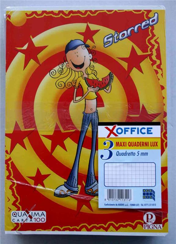 PIGNA  QUADERNI A4 40FG 3PZ 5MM